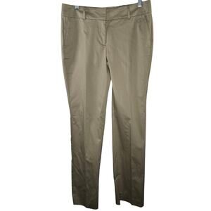 Ann Taylor Signature Fit Straight Leg Pants Khaki Beige Size 4 NWT